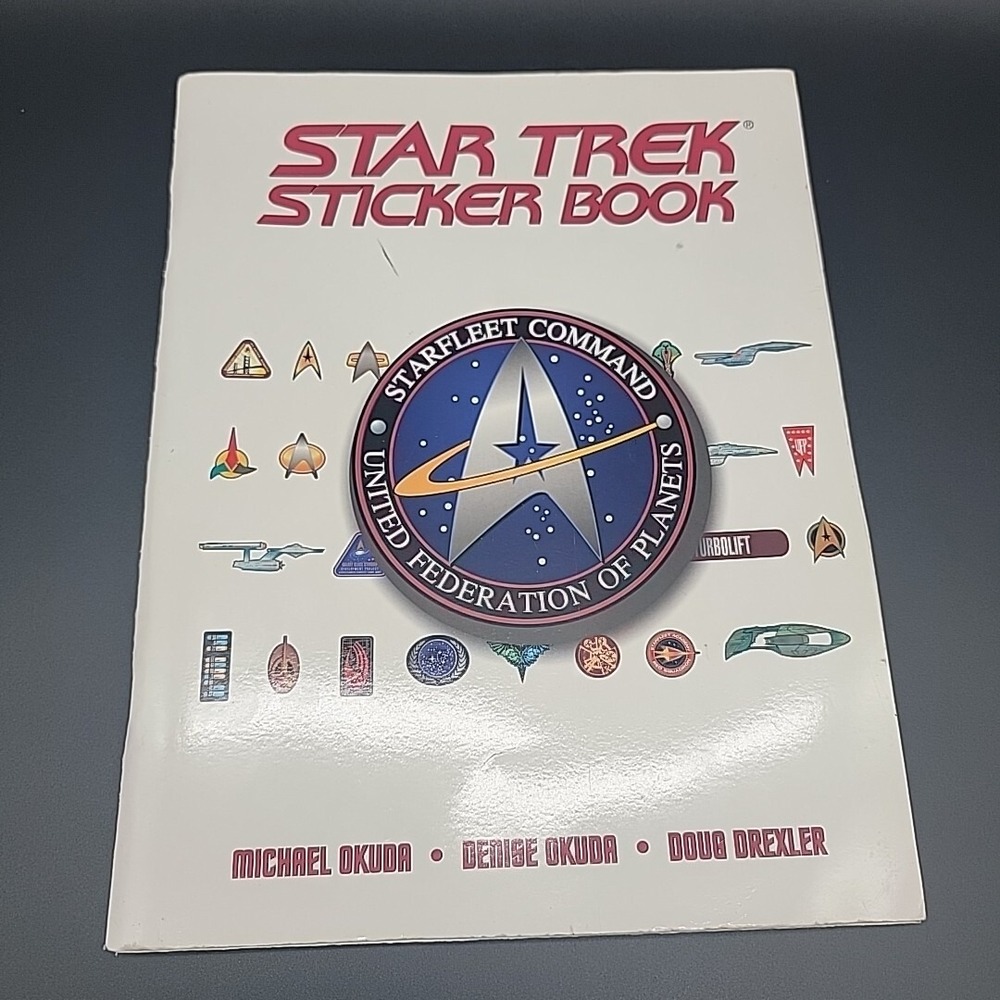Vintage 1999 Star Trek Sticker Book Starfleet Command Emblem Signs UNUSED